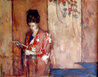 Standing Woman in Kimono Original Painting by Gregory Calibey - 0 Standing Woman in Kimono Original Painting by Gregory Calibey - 0