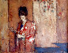 Standing Woman in Kimono 2001 32x38 Original Painting by Gregory Calibey - 0