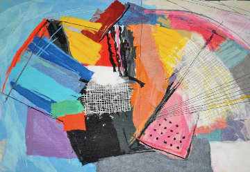 Abstract Tapestry 1990 53x72 Tapestry - Calman Shemi Abstract Tapestry 1990 53x72 Tapestry - Calman Shemi