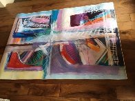 Tilted Bridge Tapestry 2005 71x50 Huge Tapestry by Calman Shemi - 4 Tilted Bridge Tapestry 2005 71x50 Huge Tapestry by Calman Shemi - 4