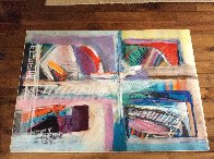 Tilted Bridge Tapestry 2005 71x50 Huge Tapestry by Calman Shemi - 1 Tilted Bridge Tapestry 2005 71x50 Huge Tapestry by Calman Shemi - 1