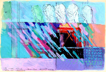 Untitled Painting 1988 25x32 Original Painting - Calman Shemi Untitled Painting 1988 25x32 Original Painting - Calman Shemi