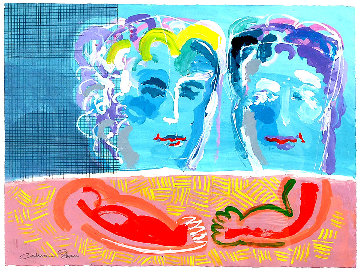 Young Love 36x44 Original Painting - Calman Shemi Young Love 36x44 Original Painting - Calman Shemi