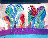 View From the Veranda #10 Tapestry 1990 57x65 Huge Tapestry by Calman Shemi - 0