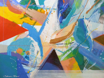 Conception 1990 50x50 Huge Original Painting - Calman Shemi Conception 1990 50x50 Huge Original Painting - Calman Shemi