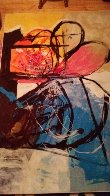 Festival Wool Tapestry 60x80 1990 Super Huge Tapestry by Calman Shemi - 1 Festival Wool Tapestry 60x80 1990 Super Huge Tapestry by Calman Shemi - 1