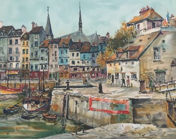 Honfleur 1993 Limited Edition Print - Pierre Eugene Cambier Honfleur 1993 Limited Edition Print - Pierre Eugene Cambier