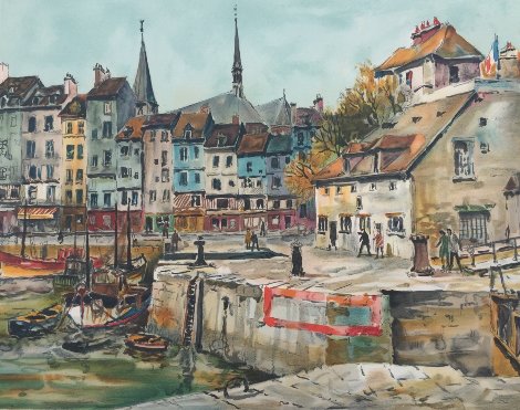 Honfleur 1993 Limited Edition Print - Pierre Eugene Cambier