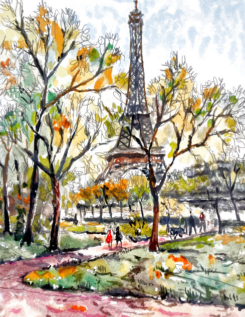 Le Tour Eiffel 1997 - Paris, France Limited Edition Print by Pierre Eugene Cambier