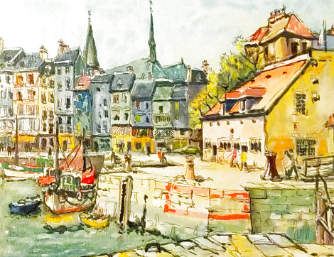 Honfleur PP 1993 - France Limited Edition Print - Pierre Eugene Cambier