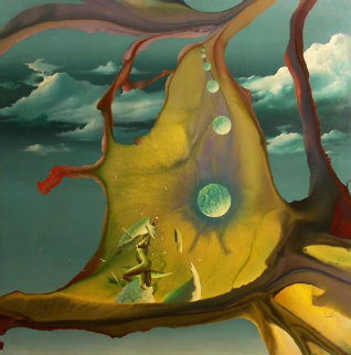 Crystal Ooze 1980 44x44 Super Huge Original Painting - Dario Campanile Crystal Ooze 1980 44x44 Super Huge Original Painting - Dario Campanile