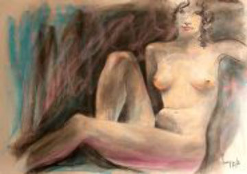 Parisian Women (Nude) 1985 early work 30x44 Drawing - Dario Campanile Parisian Women (Nude) 1985 early work 30x44 Drawing - Dario Campanile