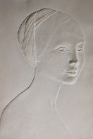 Portrait of a Young Girl Cast Paper Bas Relief Sculpture 1985 Sculpture by Dario Campanile - 0 Portrait of a Young Girl Cast Paper Bas Relief Sculpture 1985 Sculpture by Dario Campanile - 0