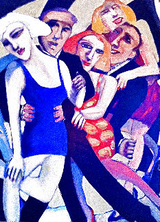 Smoke Follows Beauty 2000 47x37 Super Huge Original Painting - Sandra Jones Campbell Smoke Follows Beauty 2000 47x37 Super Huge Original Painting - Sandra Jones Campbell