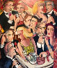 Local Bar Scene 2003 45x38 Original Painting by Sandra Jones Campbell - 0