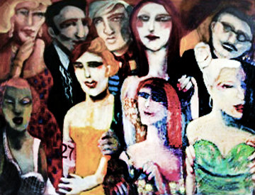 Amateur Nite in the Ballroom 2004 31x41 Original Painting - Sandra Jones Campbell Amateur Nite in the Ballroom 2004 31x41 Original Painting - Sandra Jones Campbell