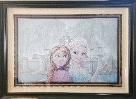Untitled Frozen Disney Drawing  2013 37x50 Huge Drawing by Edson Campos - 1