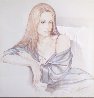 Reclining Young Woman 1994 Drawing by Edson Campos - 2