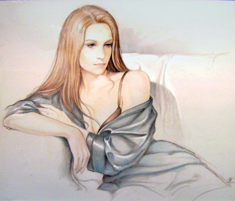 Reclining Young Woman 1994 Drawing - Edson Campos