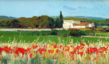 In Summer 9x39 Original Painting - Rosa Canto In Summer 9x39 Original Painting - Rosa Canto