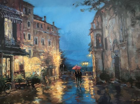 Lovers Under the Rain Limited Edition Print - Cao Yong