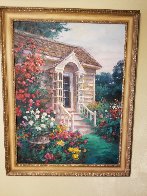 Cottage Entrance 1996 40x30 Super Huge Original Painting by Cao Yong - 2 Cottage Entrance 1996 40x30 Super Huge Original Painting by Cao Yong - 2