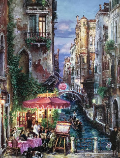 Red Umbrella 2000 Embellished Limited Edition Print - Cao Yong Red Umbrella 2000 Embellished Limited Edition Print - Cao Yong