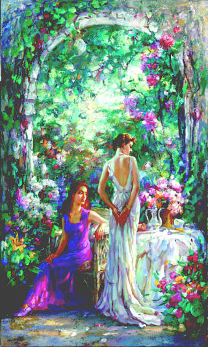 Afternoon Tea 2005 Embellished Limited Edition Print by Cao Yong Afternoon Tea 2005 Embellished Limited Edition Print by Cao Yong