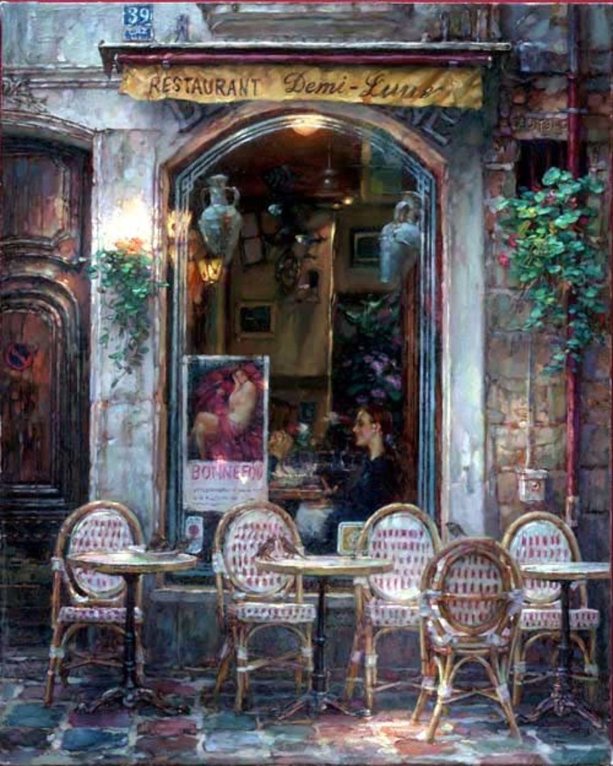 Demi Lune 2011 Embellished Limited Edition Print by Cao Yong Demi Lune 2011 Embellished Limited Edition Print by Cao Yong