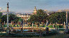 Luxembourg Garden AP Embellished - AP -  Huge 18x54 Limited Edition Print by Cao Yong - 0