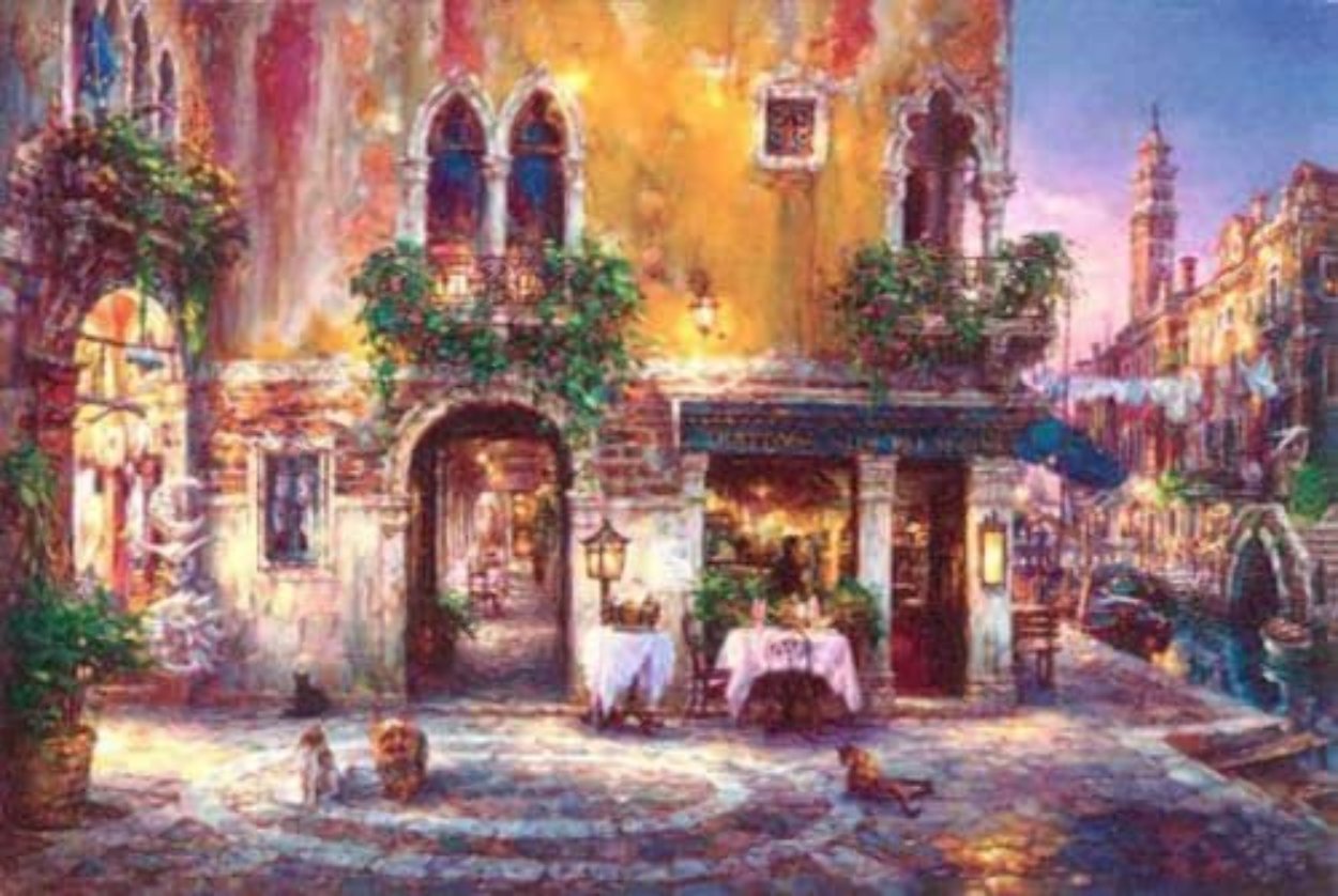 Evening in Venice Embellished Limited Edition Print by Cao Yong