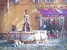 Town Square Tuscany Embellished -Italy Limited Edition Print by Cao Yong - 1