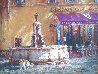 Town Square Tuscany Embellished -Italy Limited Edition Print by Cao Yong - 2