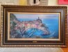 Moonlight in Vernazza AP - Framed Embellished Giclee on Canvas - Huge - Italy Limited Edition Print by Cao Yong - 1 Moonlight in Vernazza AP - Framed Embellished Giclee on Canvas - Huge - Italy Limited Edition Print by Cao Yong - 1