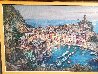 Moonlight in Vernazza AP Embellished - Huge - Italy Limited Edition Print by Cao Yong - 5