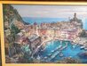 Moonlight in Vernazza AP - Framed Embellished Giclee on Canvas - Huge - Italy Limited Edition Print by Cao Yong - 5 Moonlight in Vernazza AP - Framed Embellished Giclee on Canvas - Huge - Italy Limited Edition Print by Cao Yong - 5