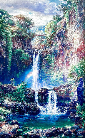 Sacred Pools AP Embellished - Huge - Hana, Hawaii Limited Edition Print - Cao Yong