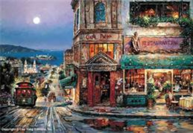 Cafe Prego, San Francisco - California Limited Edition Print by Cao Yong