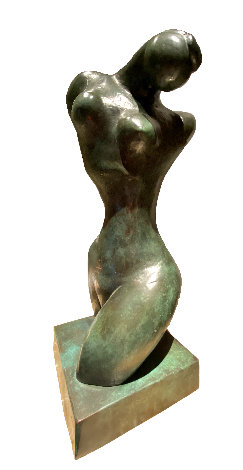 Torso Bronze Sculpture 1988 26 in Sculpture - Manuel Carbonell