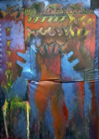 Doguitoff Dogs 1988 65x42 Huge Original Painting - Carlos Loarca