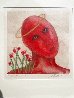 Serah/Red Tulips 1998 20x20 Works on Paper (not prints) by Carole Laroche - 3