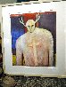 Deer Warrior 1994 37x33 Works on Paper (not prints) by Carole Laroche - 2