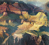 Cheops' Pyramid 1982 46x58 Huge - Arizona Original Painting by Earl Carpenter - 3
