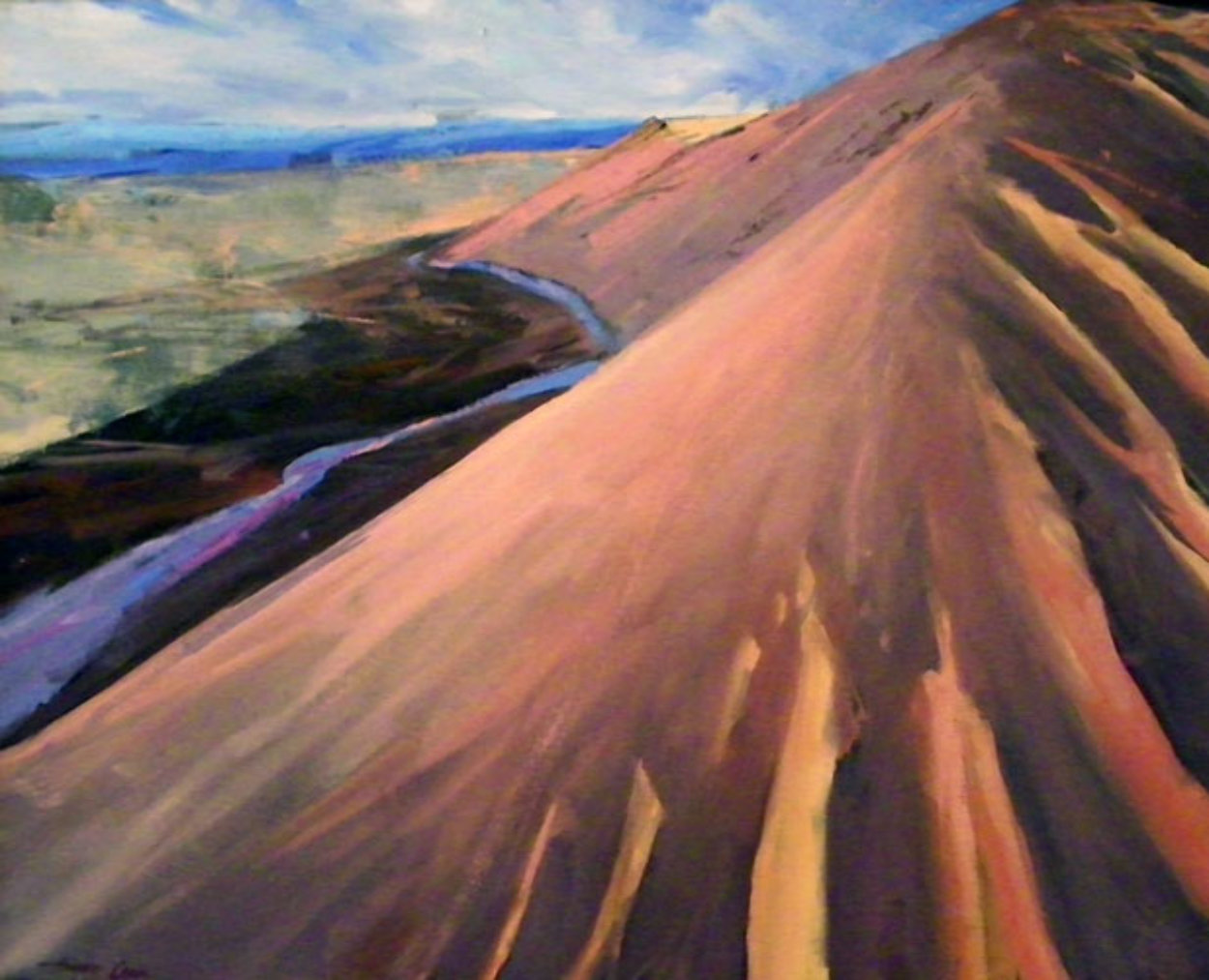 Hot Hill 1991 32x38 Original Painting by Howard Carr Hot Hill 1991 32x38 Original Painting by Howard Carr