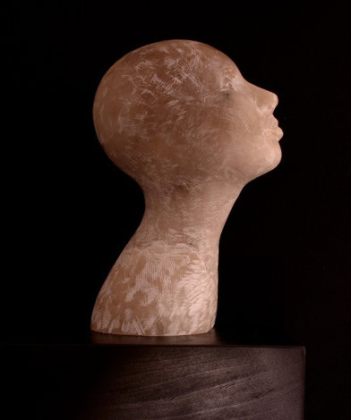 Honey Woman Alabaster Sculpture Unique 2016 15 in Sculpture - Teddy Carraro