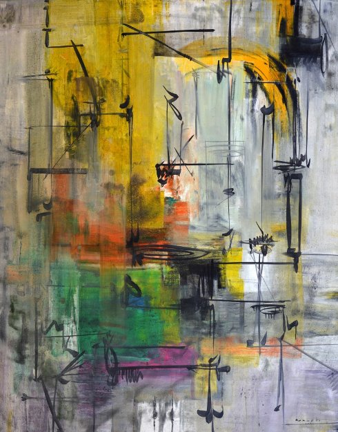 Pathway 2007 72x58 Original Painting - Antonio Carreno