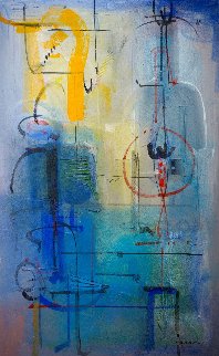 Blue Moon Risen 2004 60x40 Works on Paper (not prints) - Antonio Carreno Blue Moon Risen 2004 60x40 Works on Paper (not prints) - Antonio Carreno