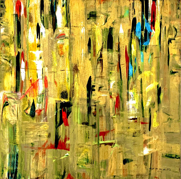 Light's Soft Entrance 2012 37x37 Original Painting - Antonio Carreno
