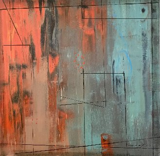 Stage Two 2012 31x31 Original Painting - Antonio Carreno Stage Two 2012 31x31 Original Painting - Antonio Carreno