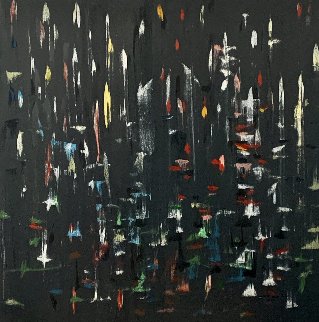 Other Night 2015 48x48 Huge Original Painting - Antonio Carreno Other Night 2015 48x48 Huge Original Painting - Antonio Carreno